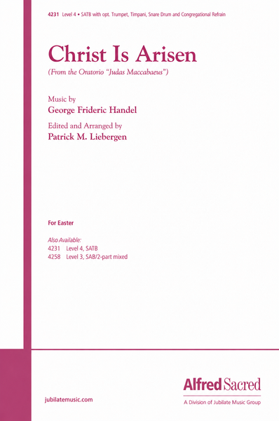 Christ Is Arisen (from the oratorio <i>Judas Maccabaeus</i>)