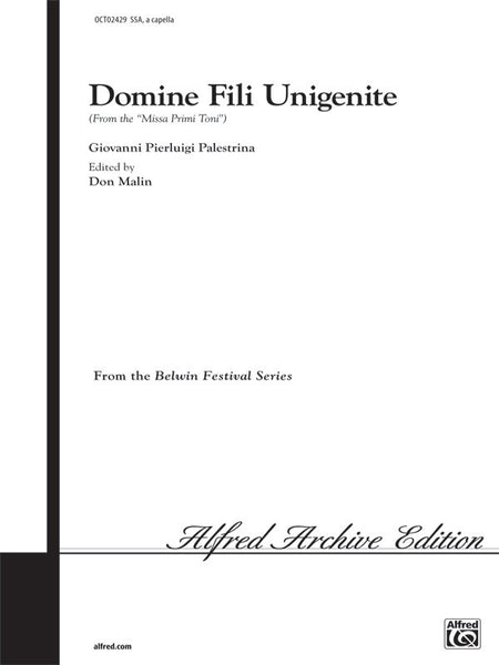 Domine Fili Unigenite (from <I>Missa Primi Toni</I>)