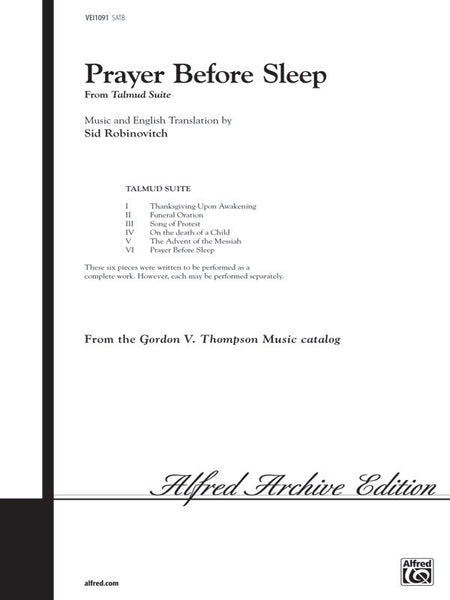 Prayer Before Sleep (from <I>Talmud Suite</I>)